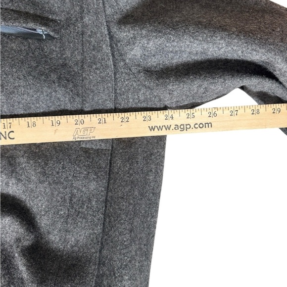 Vintage The American Male 100% Wool Gray Bomber Jacket Coat Size 46 Preppy Retro - Picture 3 of 10